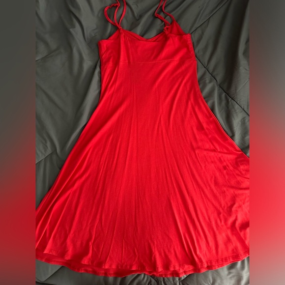 Y2K Express Prima Cotton Red Midi Dress - Picture 4 of 11